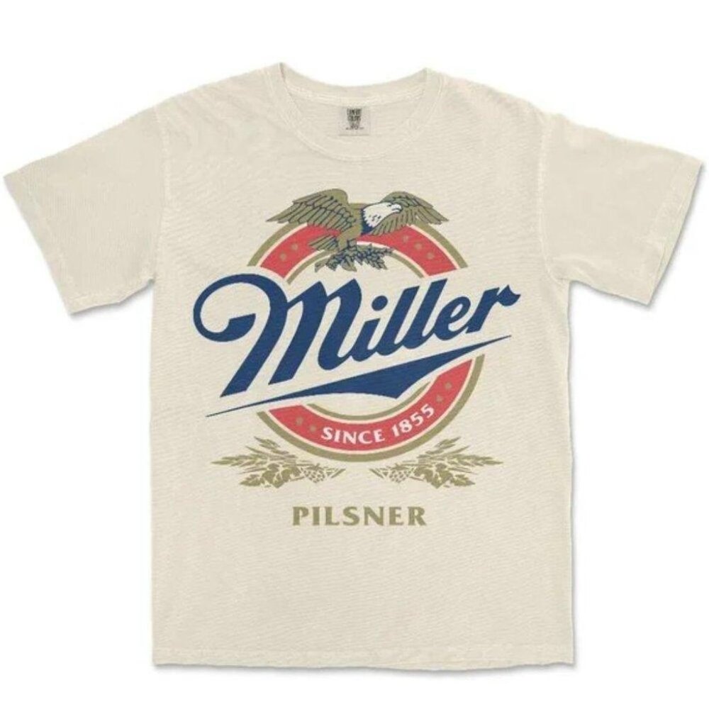 Beer Budweiser Miller White Vintage Graphics Unisex T-Shirt